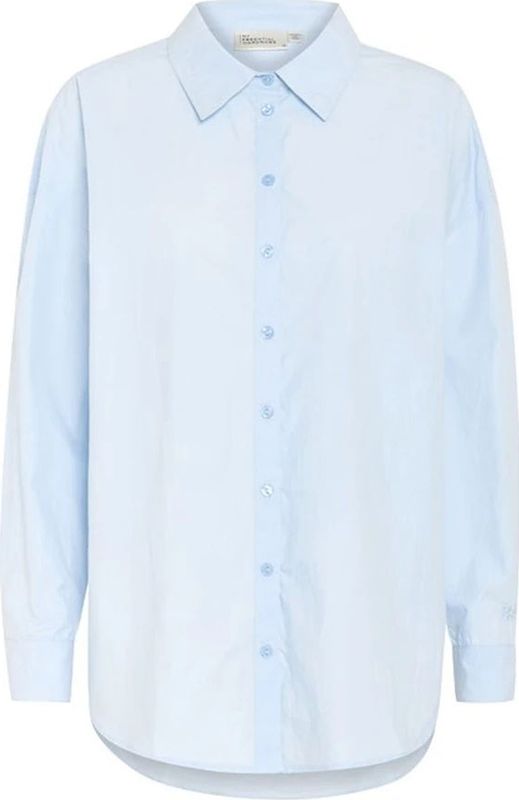 My Essential Wardrobe - Cashmere Blue Boxy Shirt Blouse - Blauw - Dames