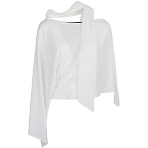 Federica Tosi, Dames, Blouses & Shirts, Wit, Maat: 2XS