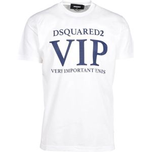 Dsquared2, Heren, Tops, Wit, Maat: 2XL Katoen,
