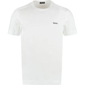 Zegna, Heren, Tops, Wit, Maat: S Katoen,