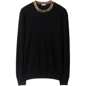 Burberry, Heren, Truien, Zwart, Maat: S