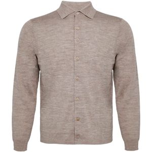R2 Amsterdam, Heren, Overhemden, Beige, Maat: 2XL