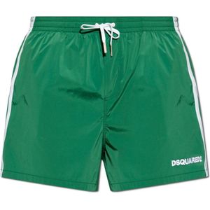 Dsquared2, Heren, Badkleding, Groen, Maat: S Polyamide,