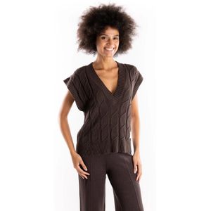 Hinnominate, Dames, Truien, Bruin, Maat: S Viscose,