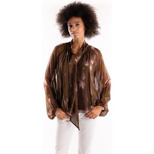 H2O, Dames, Blouses & Shirts, Bruin, Maat: M Zijde,