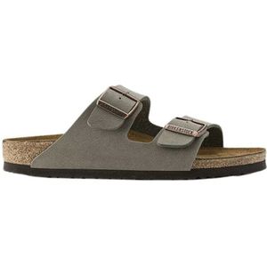 Birkenstock, Dames, Schoenen, Grijs, Maat: 38 EU Leer,