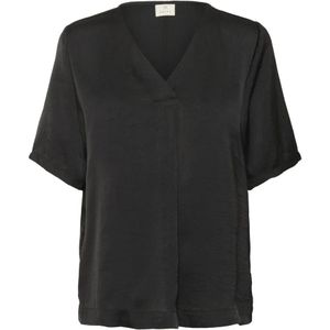 Kaffe, Dames, Blouses & Shirts, Zwart, Maat: XS Poliester,