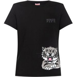 Kenzo, Dames, Tops, Zwart, Maat: XS Zijde,