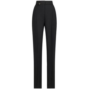 Jacquemus, Dames, Broeken, Zwart, Maat: 3XS