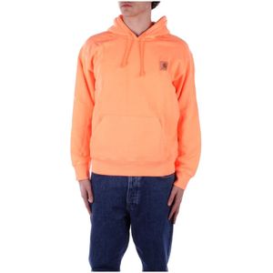 Carhartt Wip, Heren, Sweatshirts & Hoodies, Oranje, Maat: S Katoen,