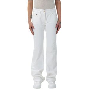 Palm Angels, Dames, Jeans, Wit, Maat: W26 Katoen,