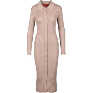 Wild Cashmere, Dames, Jurken, Beige, Maat: XS Zijde,