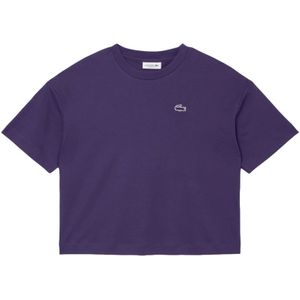 Lacoste, Dames, Tops, Paars, Maat: S Wol,