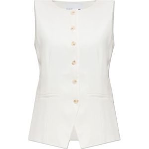 Samsøe Samsøe, Dames, Jassen, Wit, Maat: L Viscose,