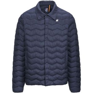 K-Way, Heren, Jassen, Blauw, Maat: 2XL Nylon,