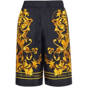 Versace Jeans Couture, Heren, Korte broeken, Zwart, Maat: M Viscose,