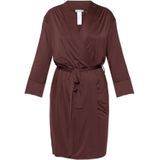 Hanro - Robe Lilith - Kimono - Bruin - Viscose Satijn