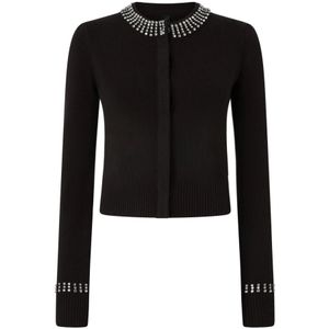 Pinko, Dames, Truien, Zwart, Maat: M Wol,