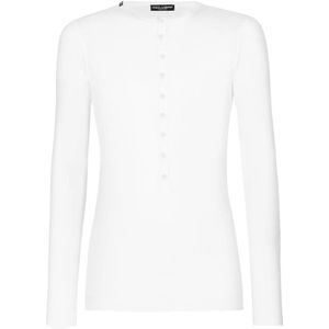 Dolce & Gabbana, Heren, Tops, Wit, Maat: XL Katoen,