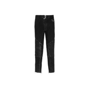 Balmain Geribbelde katoenen slim-fit jeans , Black , Heren , Maat: W30