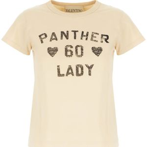 Valentino Garavani, Dames, Tops, Beige, Maat: S Katoen,