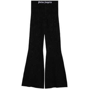 Palm Angels, Dames, Broeken, Zwart, Maat: XS Polyamide,