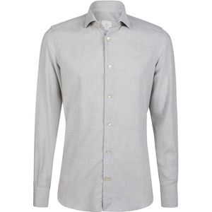 Eleventy, Heren, Overhemden, Grijs, Maat: M Katoen,