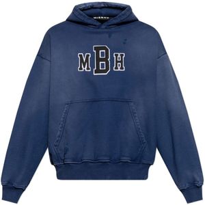 Misbhv, Heren, Sweatshirts & Hoodies, Blauw, Maat: XS Katoen,