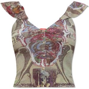 Diesel, Dames, Tops, Veelkleurig, Maat: M Leer,