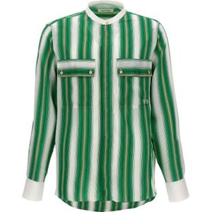 Wales Bonner, Heren, Overhemden, Veelkleurig, Maat: S Zijde,