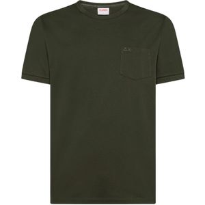 Sun68, Heren, Tops, Groen, Maat: S Katoen,