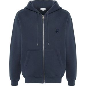 Maison Kitsuné, Heren, Sweatshirts & Hoodies, Blauw, Maat: S Katoen,