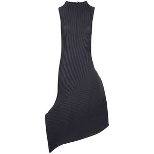 Issey Miyake, Dames, Jurken, Zwart, Maat: M