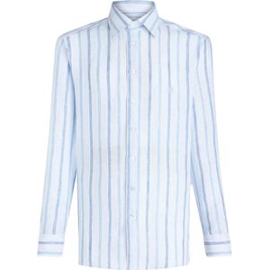 Etro, Heren, Overhemden, Blauw, Maat: 2XL Katoen,