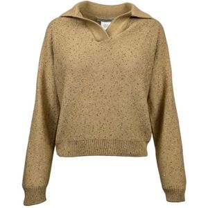 La Fileria, Dames, Truien, Beige, Maat: XS Katoen,