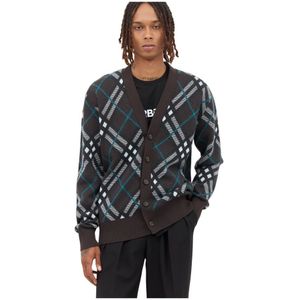 Burberry, Heren, Truien, Grijs, Maat: 2XL Wol,