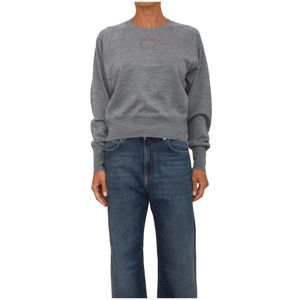 Pinko, Dames, Truien, Grijs, Maat: L Wol,