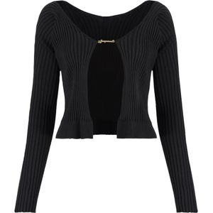 Jacquemus, Dames, Truien, Zwart, Maat: S Viscose,