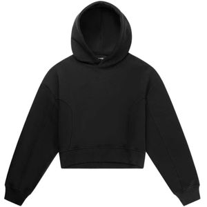 Daily Paper, Dames, Sweatshirts & Hoodies, Zwart, Maat: XL Fleece,