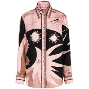 Pucci, Dames, Blouses & Shirts, Veelkleurig, Maat: S Zijde,