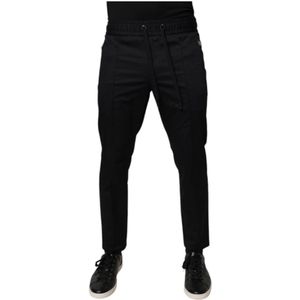 Dolce & Gabbana, Heren, Broeken, Blauw, Maat: XS Katoen,