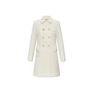 Versace Dubbelrijige jas , White , Dames , Maat: XS
