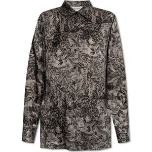 Golden Goose, Dames, Blouses & Shirts, Grijs, Maat: M Viscose,