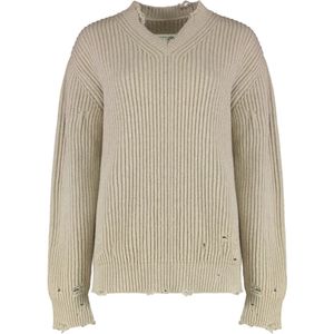 MM6 Maison Margiela, Dames, Truien, Beige, Maat: L