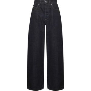 Jacquemus, Dames, Broeken, Blauw, Maat: W25 Katoen,