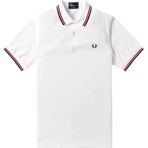 Fred Perry, Heren, Tops, Wit, Maat: M Katoen,