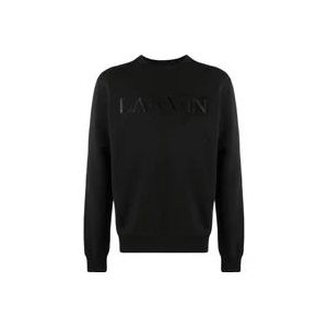 Lanvin Klassieke Geborduurde Sweater , Black , Heren , Maat: S