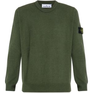 Stone Island, Heren, Truien, Groen, Maat: L Katoen,