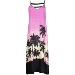 Palm Angels, Dames, Jurken, Roze, Maat: XS Zijde,