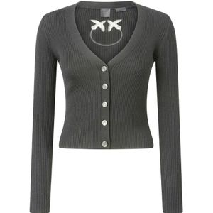 Pinko, Dames, Truien, Grijs, Maat: L Wol,